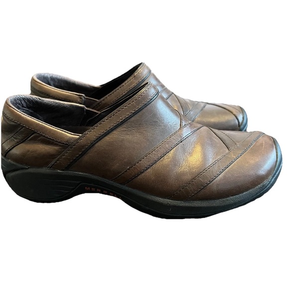 Merrell Shoes - Merrell Shoes Encore Eclipse Casual Slip On Mules Women’s 7.5M Brown Leather